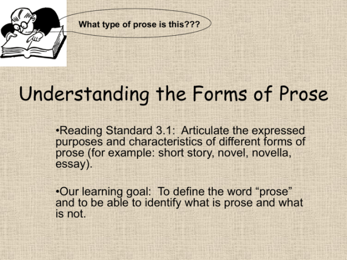 What is one example of prose apex