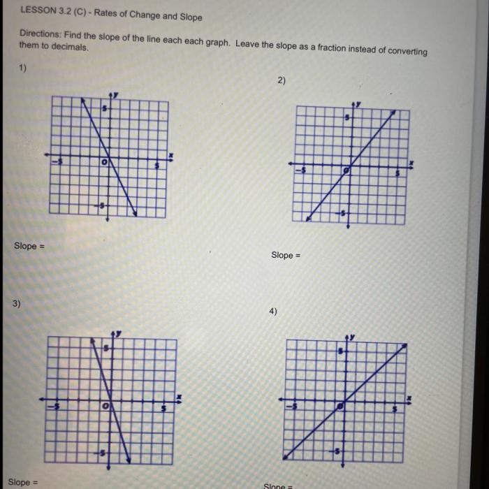 Lesson 3-2 rate of change and slope