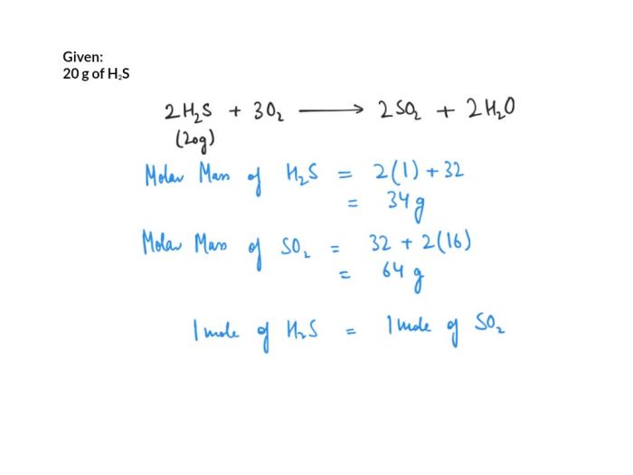 How many moles of h2s are produced