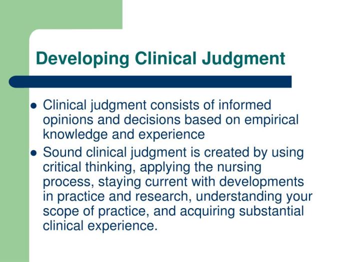 Knowledge and clinical judgment advanced test